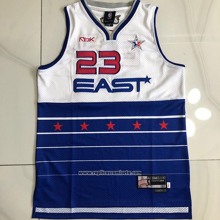 Camiseta All Star 2006 LeBron James #23 Azul Blanco